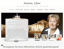 Tablet Screenshot of elevator-pitch-coach.de